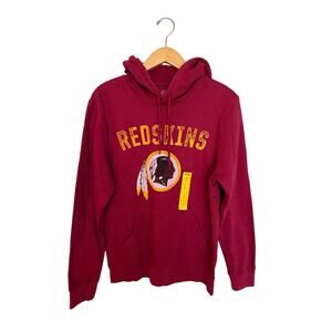 Majestic Redskins Logo Hooded Sweatshirt Women’s Size S Burgundy NFL Hoodie NWT